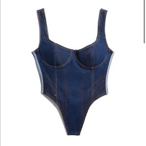 NWT Ivy Park Adidas Denim Bodysuit